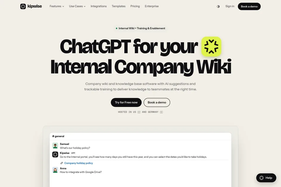 Aperçu de la landing page