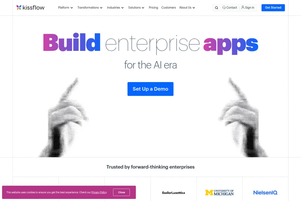 Aperçu de la landing page