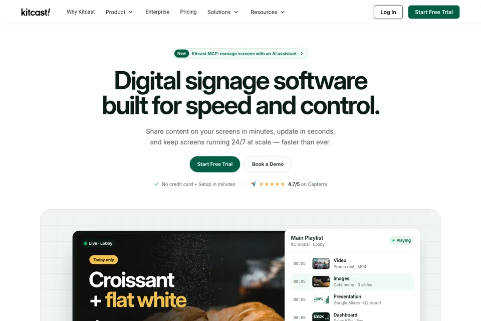 Aperçu de la landing page
