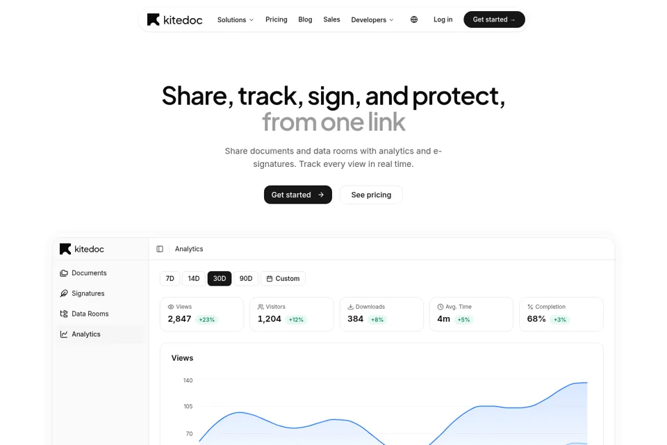 Aperçu de la landing page