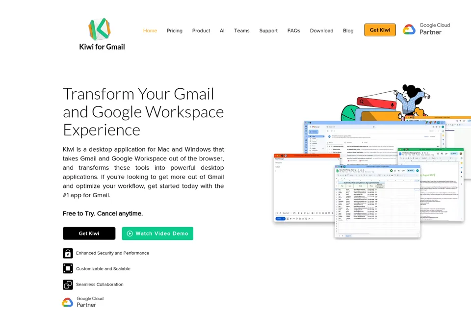 Aperçu de la landing page