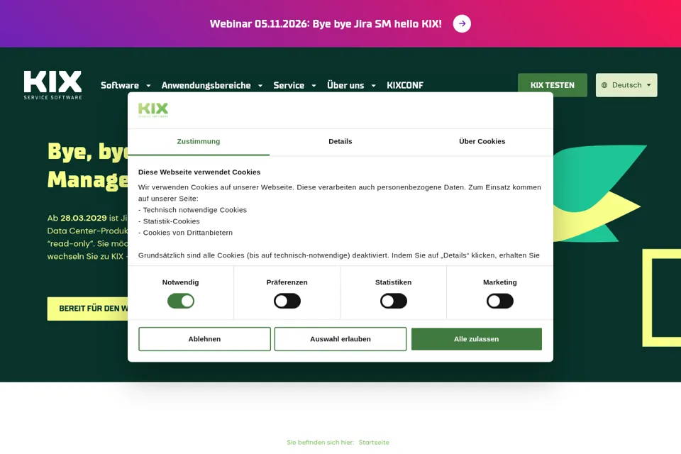 Aperçu de la landing page
