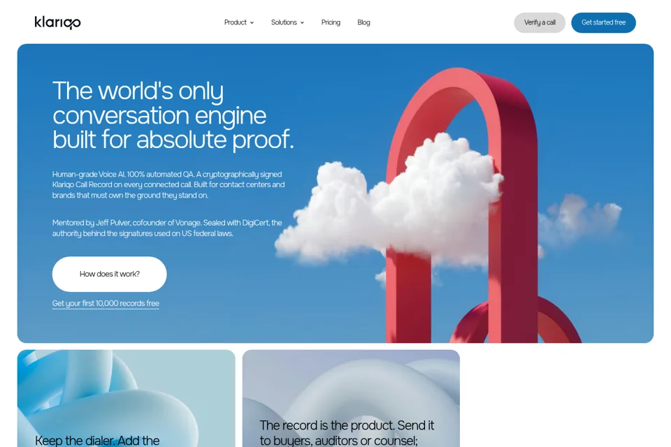 Aperçu de la landing page