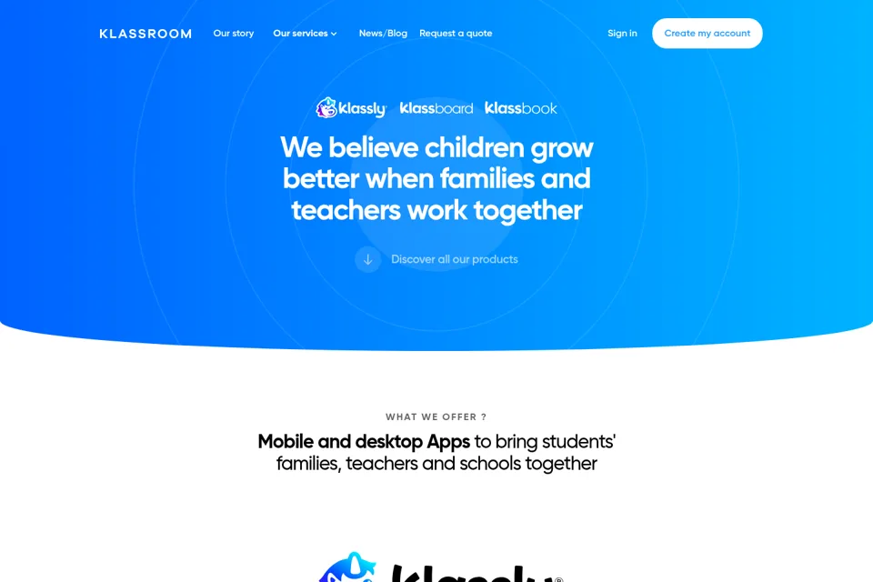 Aperçu de la landing page