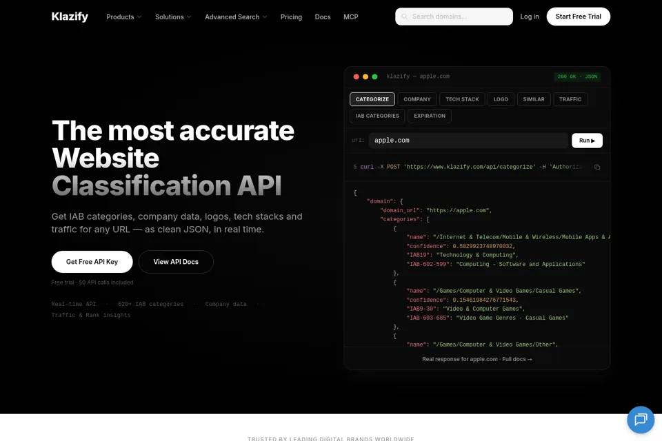 Aperçu de la landing page
