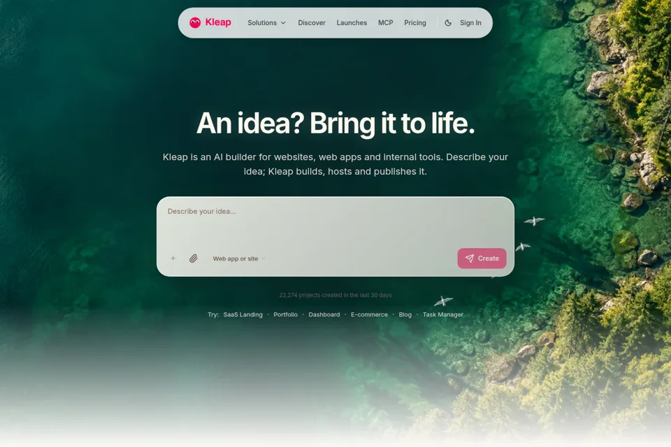 Landing page preview