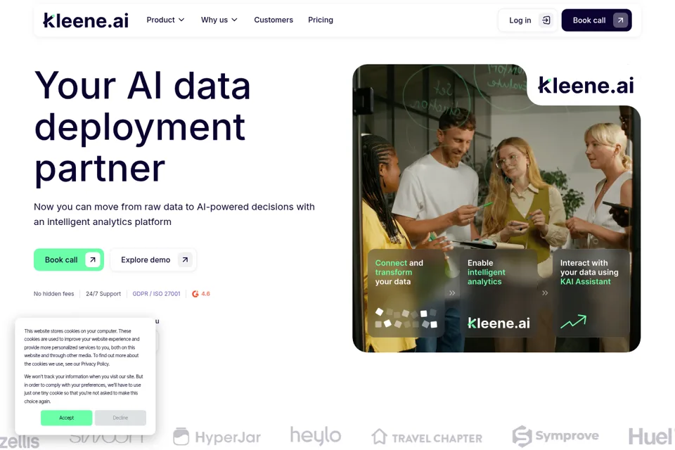 Aperçu de la landing page