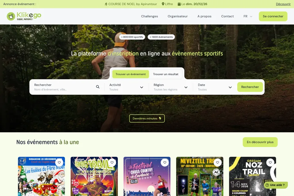 Aperçu de la landing page