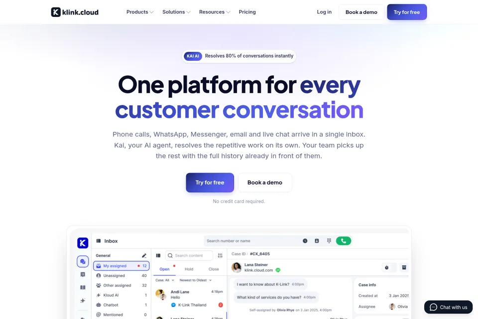Aperçu de la landing page
