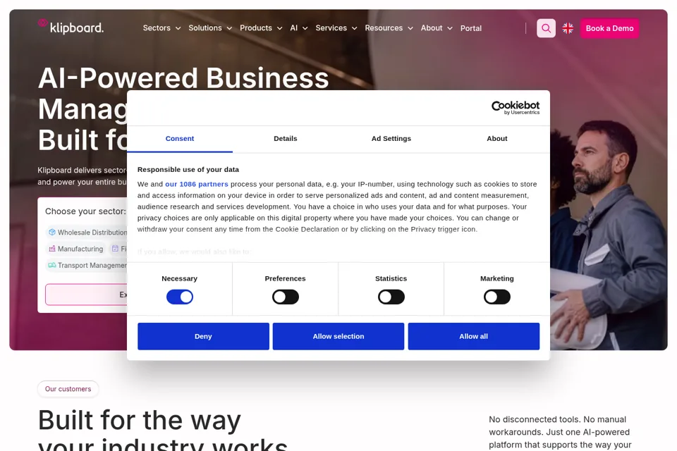 Aperçu de la landing page