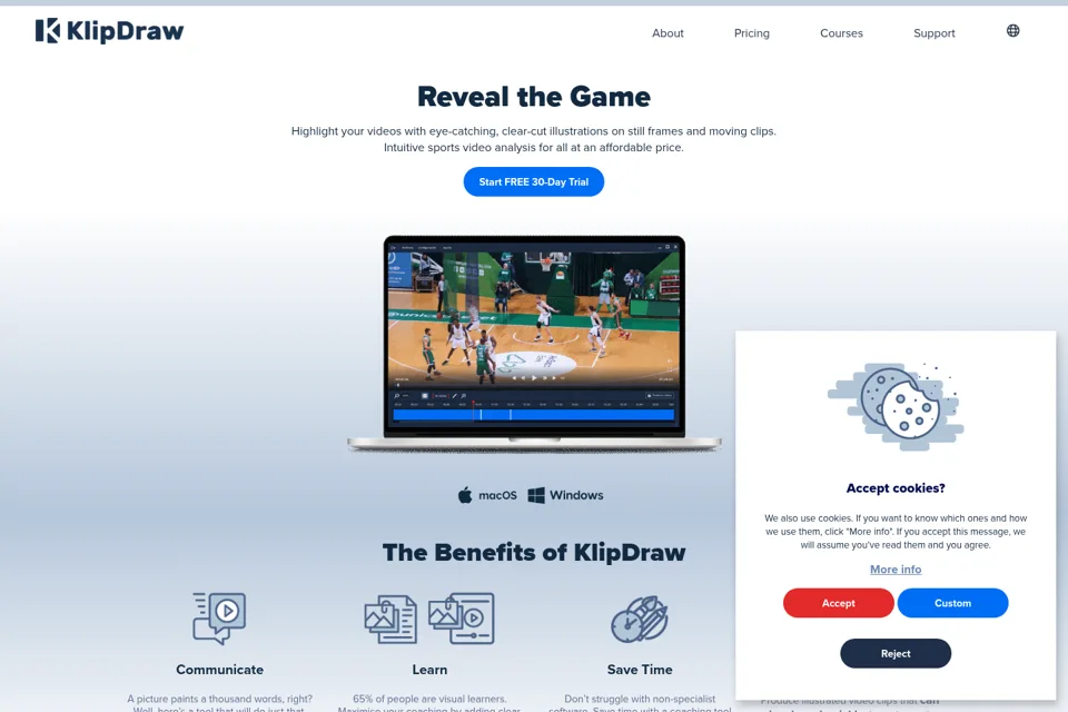 Aperçu de la landing page