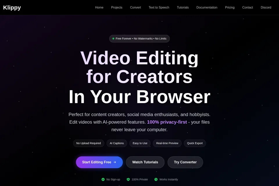 Aperçu de la landing page