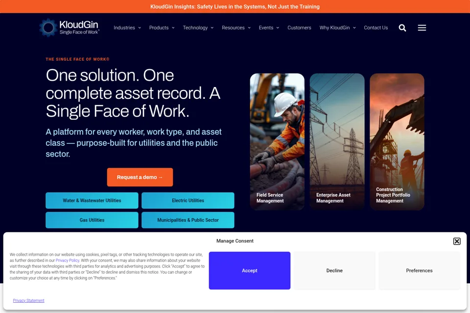 Aperçu de la landing page