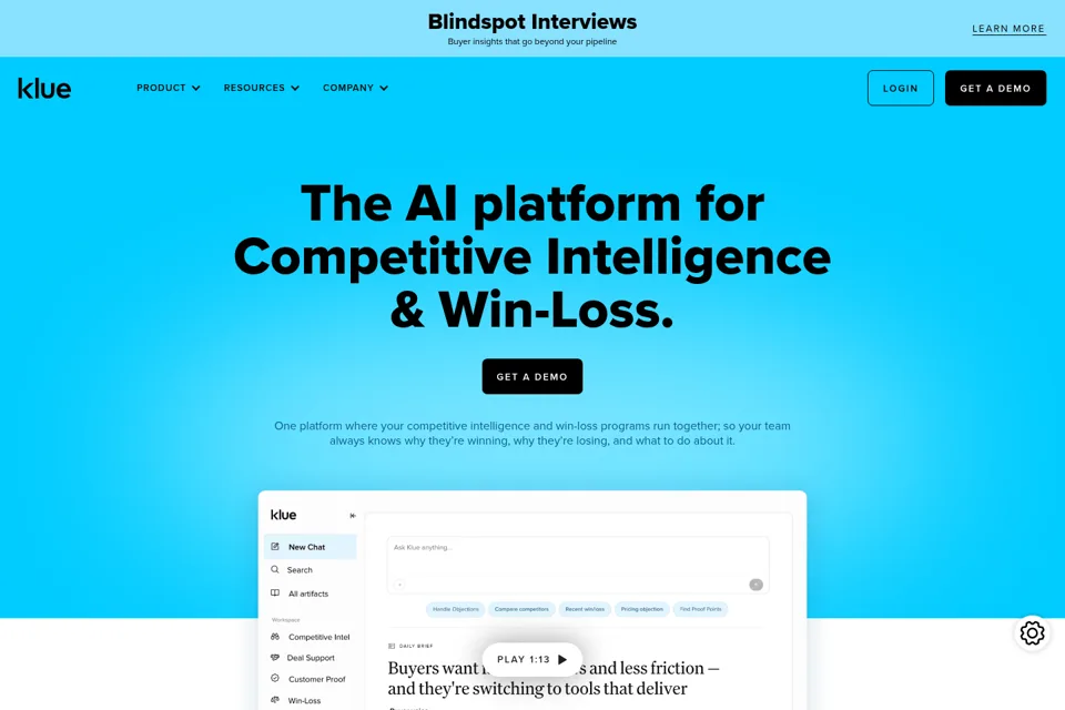 Aperçu de la landing page
