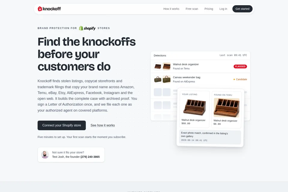 Landing page preview
