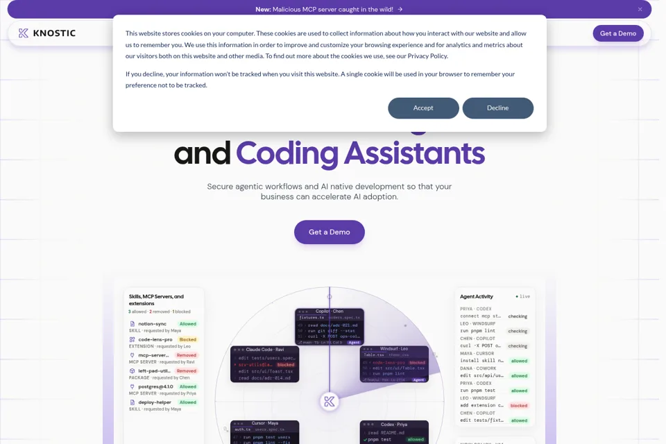 Aperçu de la landing page