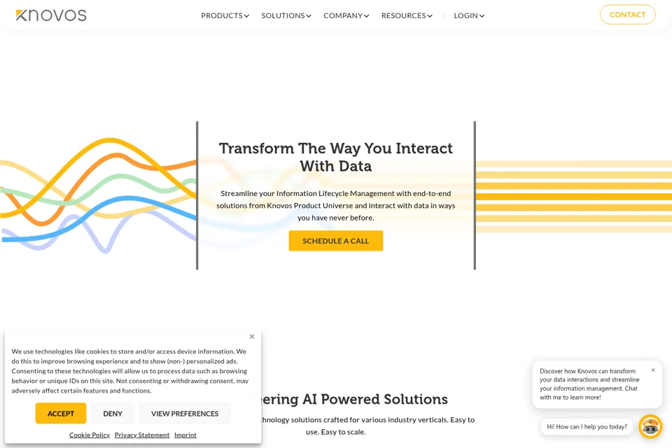 Aperçu de la landing page