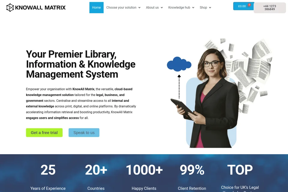 Aperçu de la landing page