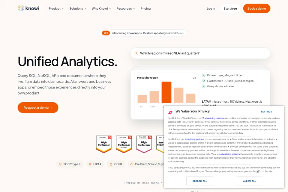 Landing page preview