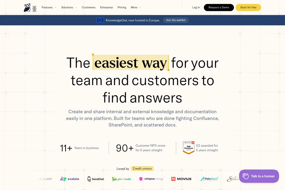 Aperçu de la landing page
