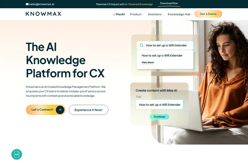 Aperçu de la landing page