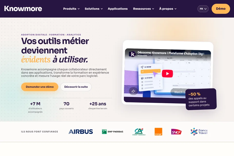 Aperçu de la landing page