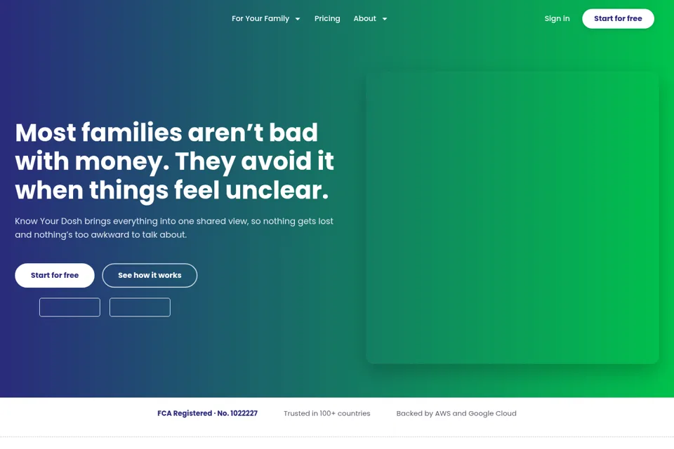 Aperçu de la landing page