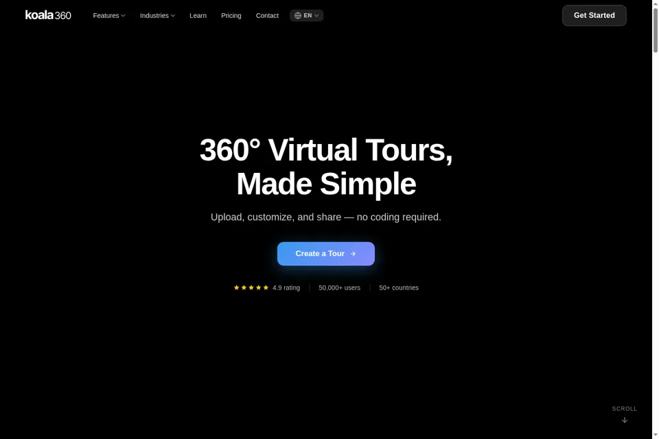 Aperçu de la landing page
