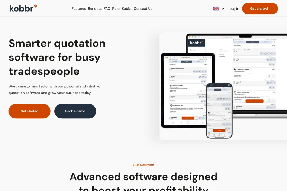 Aperçu de la landing page