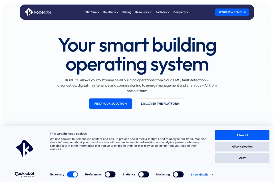 Aperçu de la landing page