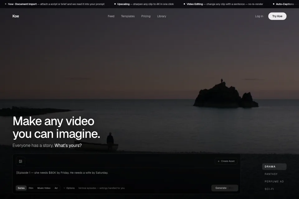 Landing page preview