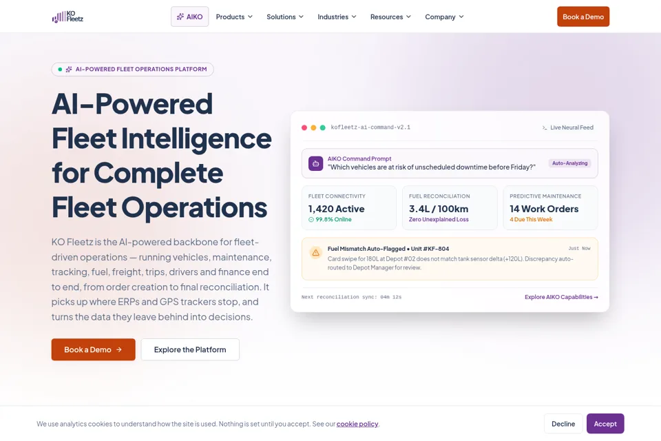 Aperçu de la landing page