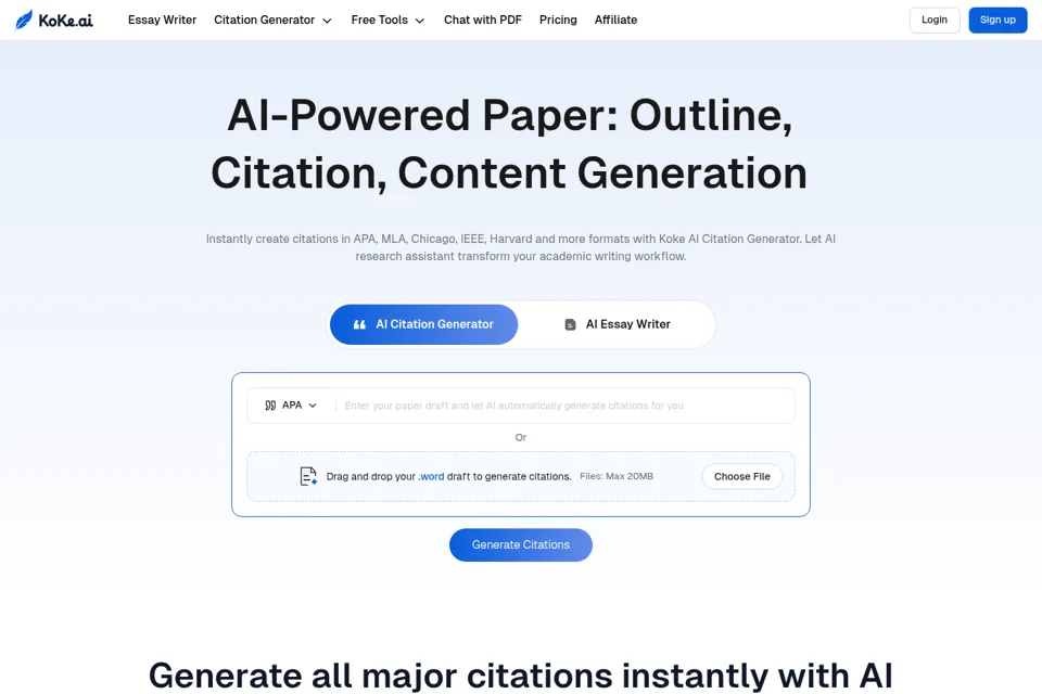 Landing page preview