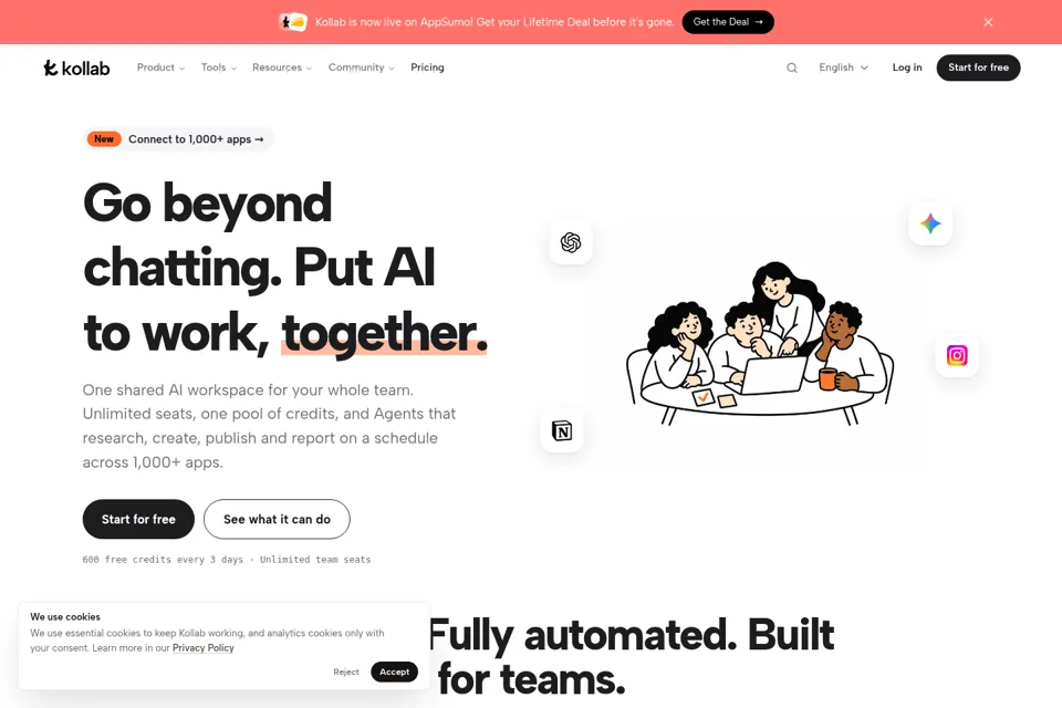 Aperçu de la landing page