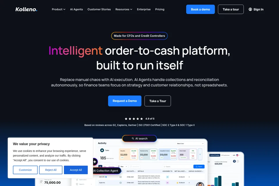 Aperçu de la landing page