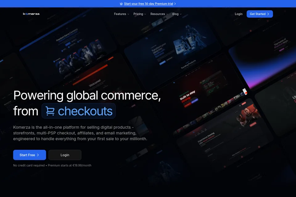 Aperçu de la landing page