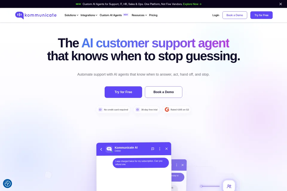 Aperçu de la landing page