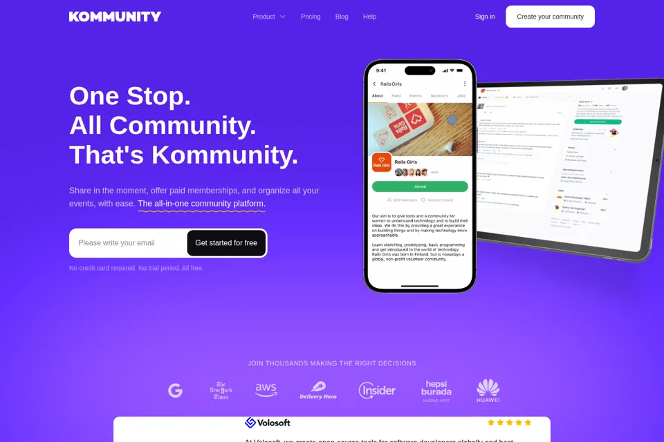 Landing page preview