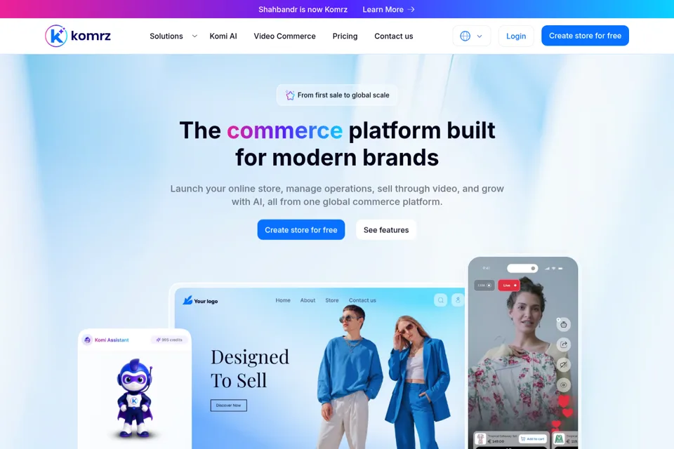 Aperçu de la landing page