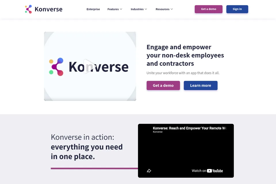 Aperçu de la landing page