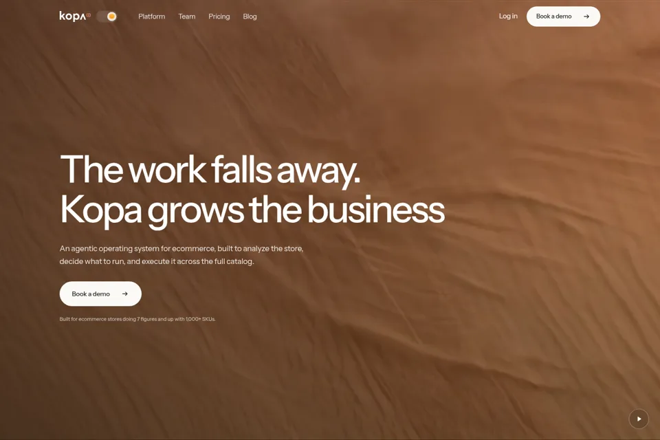 Landing page preview