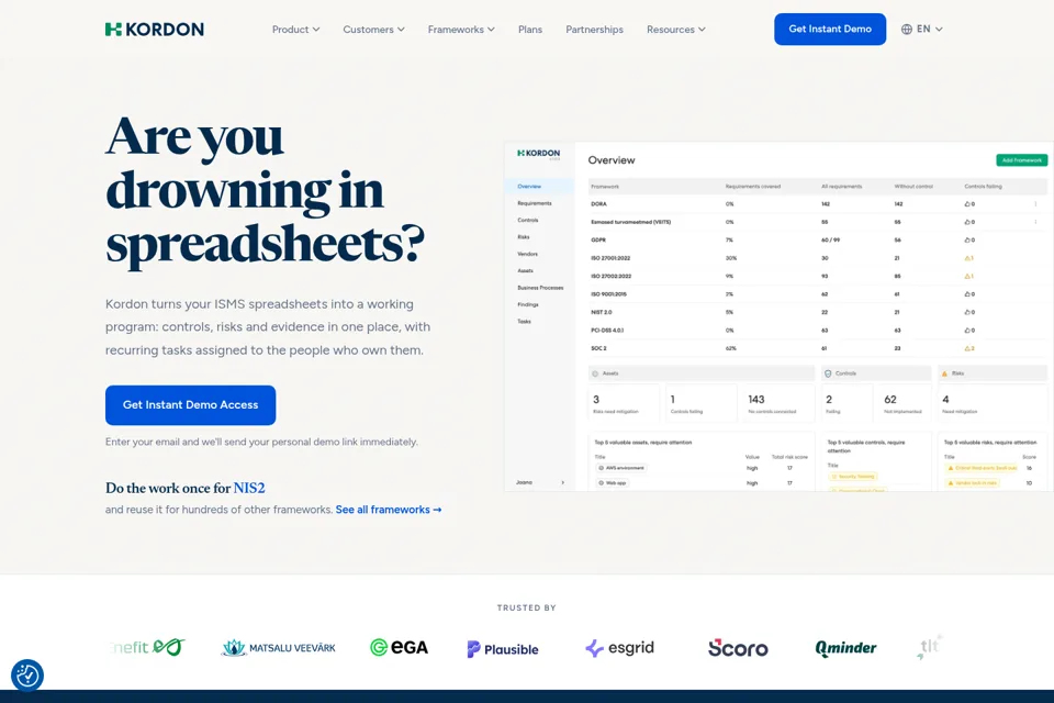 Aperçu de la landing page