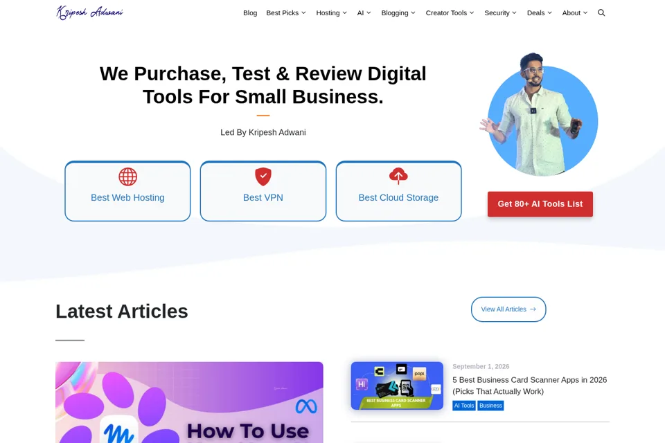 Landing page preview
