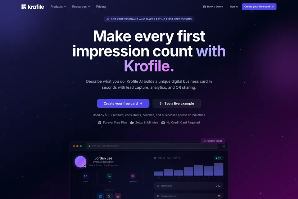 Landing page preview