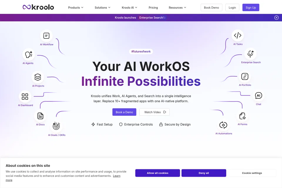 Aperçu de la landing page