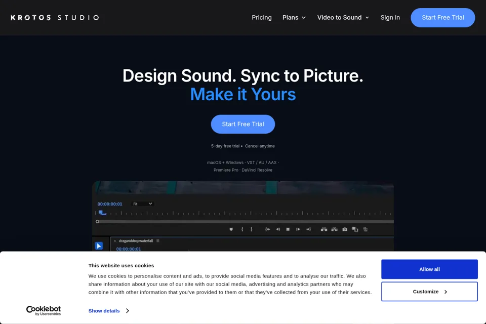 Aperçu de la landing page