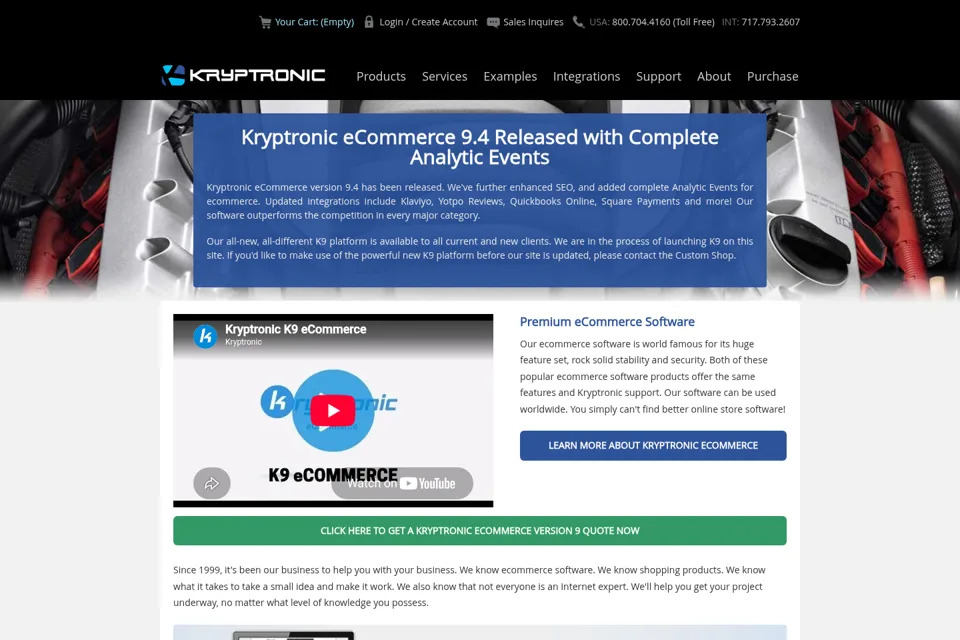 Aperçu de la landing page