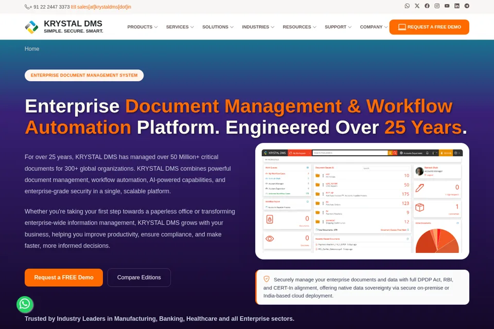 Aperçu de la landing page
