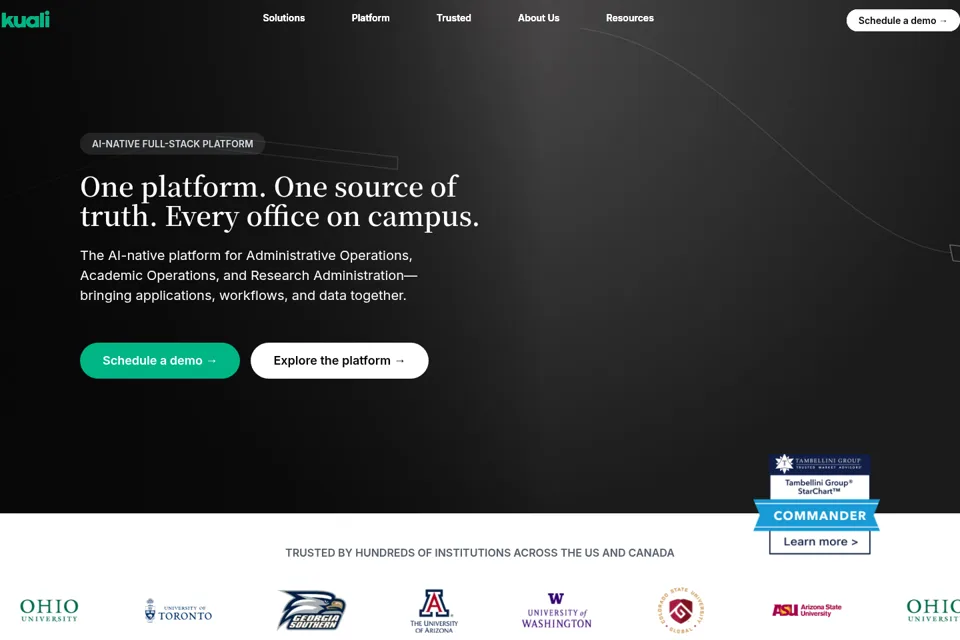 Aperçu de la landing page