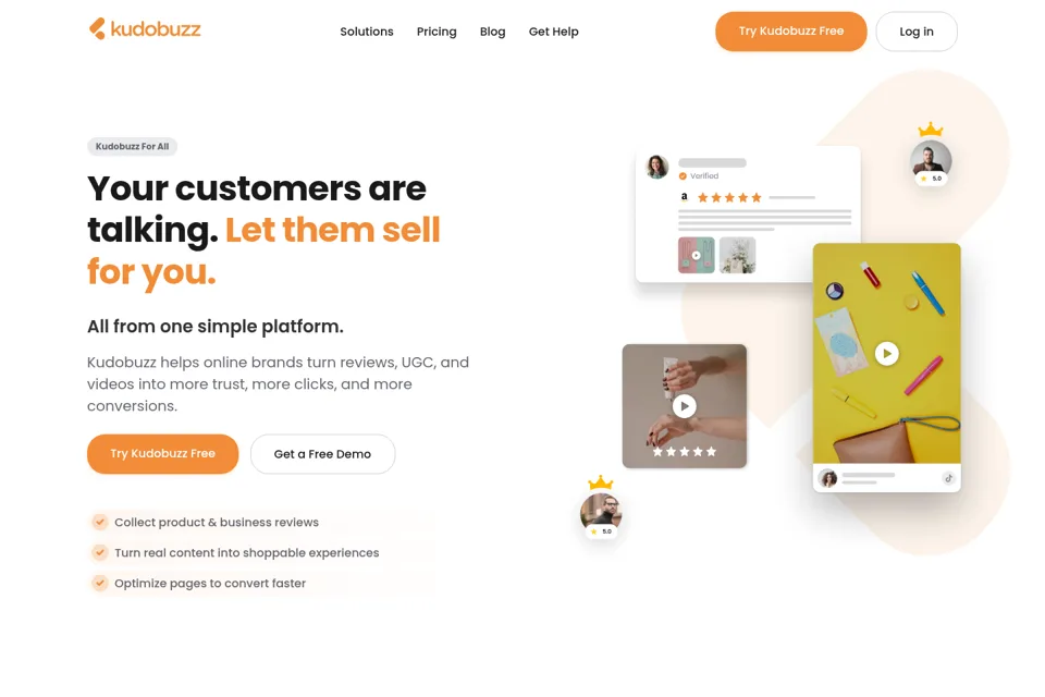 Aperçu de la landing page
